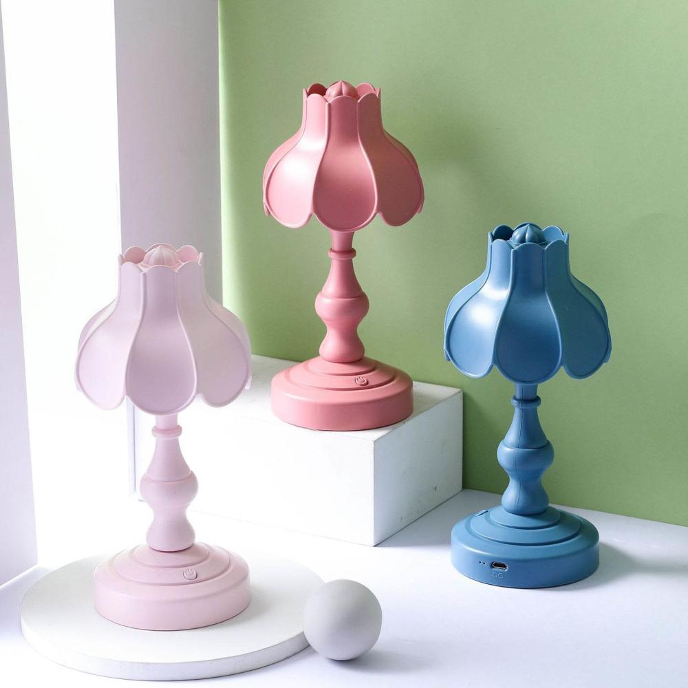 Мини Ретро светодиодный ночник, украшение, настольная лампа, перезаряжаемая настольная лампа для чтения, подарок для девочки, для общежития, спальни, прикроватный декор