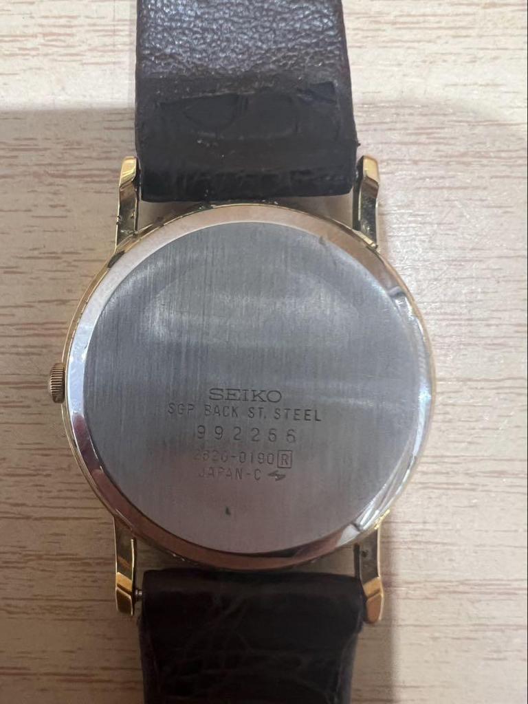 [USED] SEIKO Watch 2620-0190 992266 Gold with Gold Frame