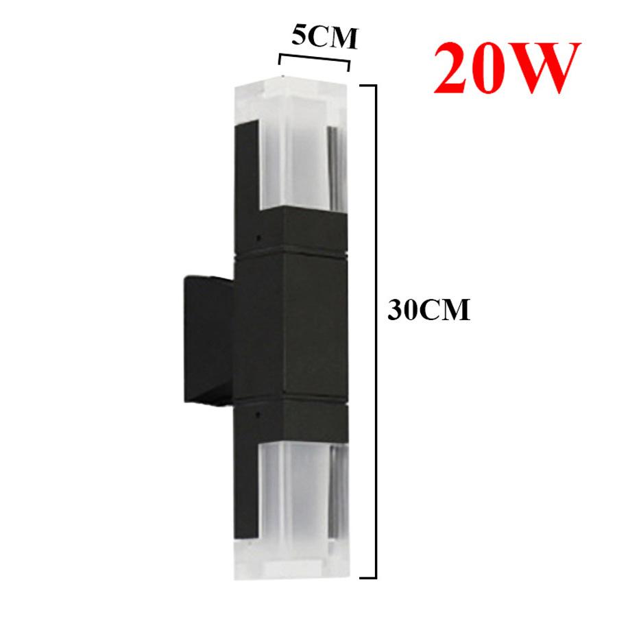 20 Вт водонепроницаемый светодиодный настенный светильник, уличный акриловый настенный светильник IP65, уличный сад, вилла, вход, сад, лестница, проход, крыльцо, светильник