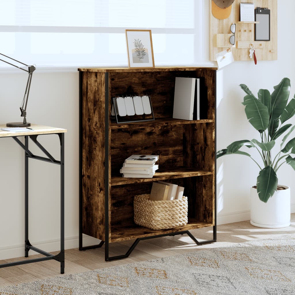 Bookshelf Smoked Oak 80 x 31 x 106 cm Wood Based Material