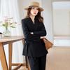 High Quality Stylish and Professional Two-Piece Suit for Women: Unique Sophisticated Blazer and Wide-Leg Pants Set