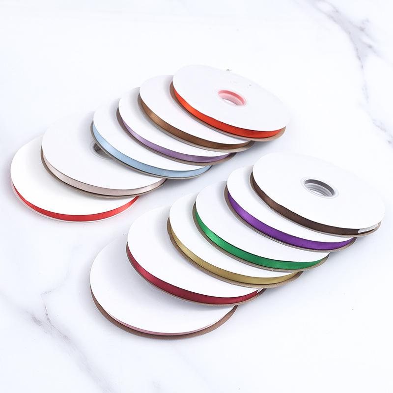 DIY Handmade Decorative Embellishments Romantic and Cozy 1.5cm Polyester Ribbon Tie Flower Cake Box Ribbon Colorful Ribbon Bow Hairpin Satin Ribbon