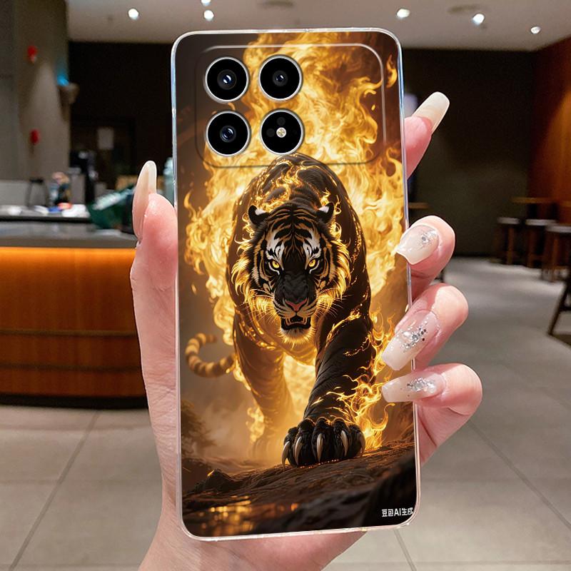 Чехол для Xiaomi Poco F8 Pro Ultra F8Pro F8Ultra 5G Прозрачный чехол для телефона Роскошный Дракон Милый Крутой Мальчики Девочки Мягкая задняя крышка
