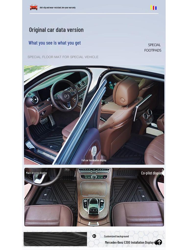 Ford EcoSport RHD TPE Waterproof Non-Slip Odorless Floor Mats: Eco-Friendly and Wear-Resistant.