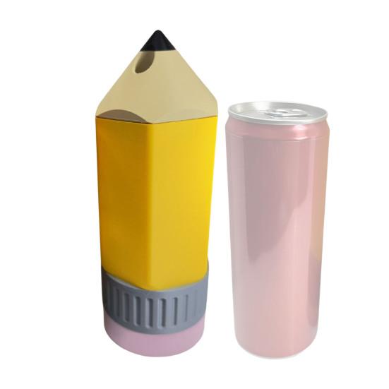 Novelty Pencil Can Holder, Insulated Sleeve for 12oz Beverage, Funny Drink Cooler for BBQ Party, Gift for Teacher Men