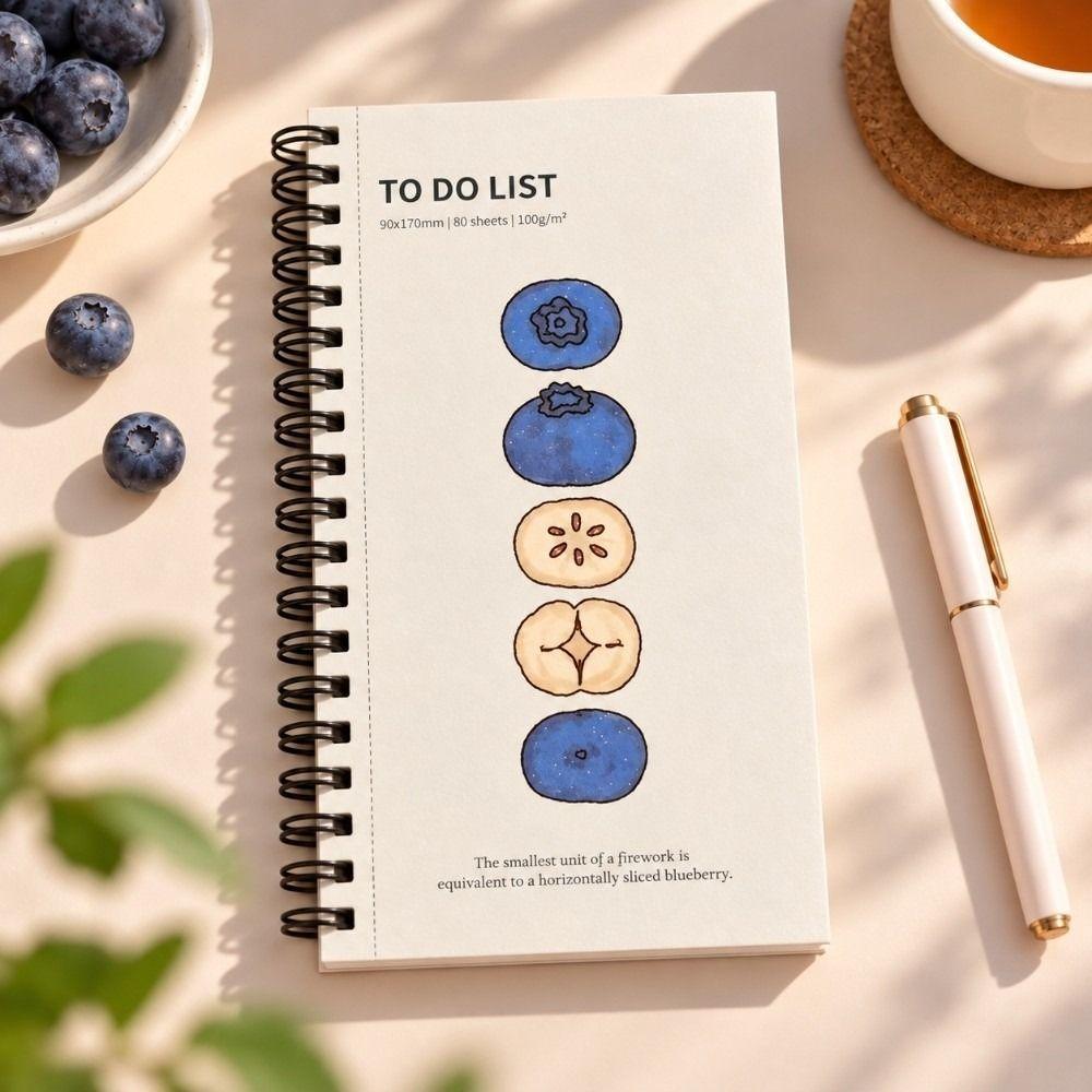 Portable To Do List Notebook Spiral Bound Habit Tracker Journal Self Discipline Habit Tracking