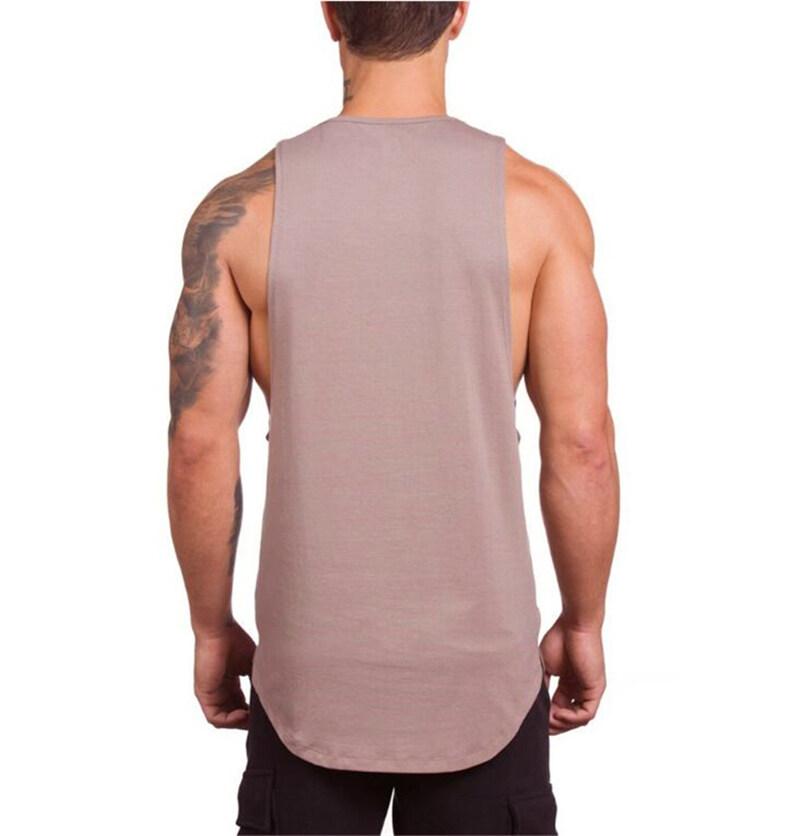 Muscleguys Fitness Tank Top Men Bodybuilding Clothing Men Sleeveless T Shirt Vests Cotton Gym Singlets Muscle Tanktop