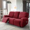 1 2 3 Seater Velvet Recliner Sofa Cover Elastic Split All -Inclusive Sofa Slipcovers Lounge Armchair Covers With Side Pocket