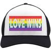 Love Wins Rainbow Hat LGBTQ Gifts Gay Pride Love Is Love Trucker Hats Mesh Cap Baseball Cap for Unisex Four Seasons