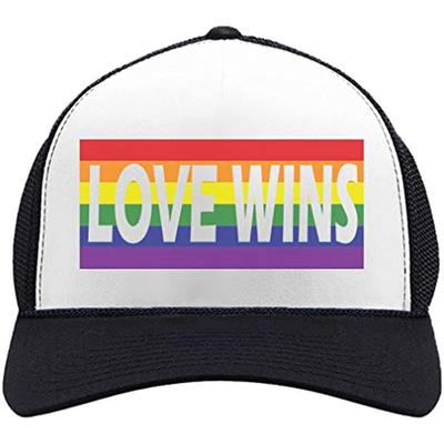 Радужная шляпа Love Wins, ЛГБТК-подарки, гей-прайд, шляпы дальнобойщика Love Is Love, сетчатая кепка, бейсболка для унисекс, четыре сезона