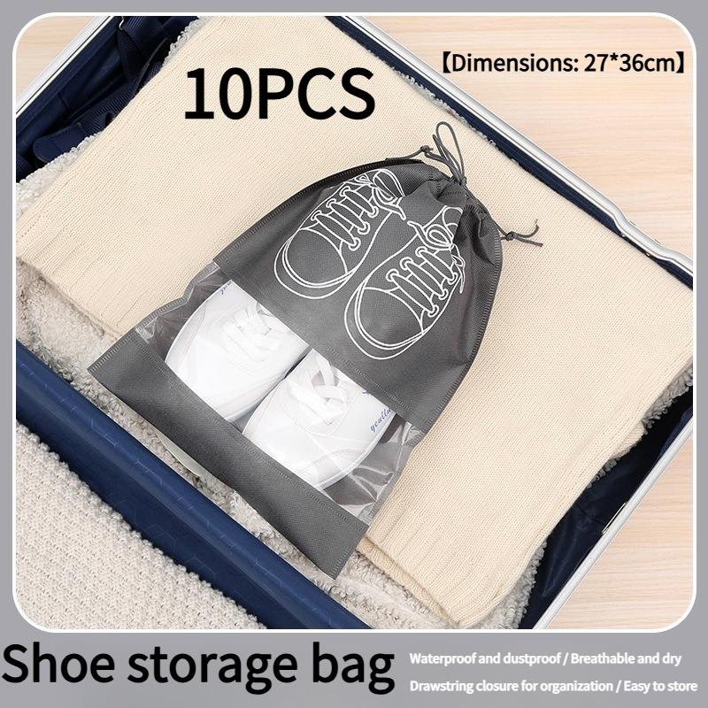 10PCS storage shoe bag dust-proof shoelace shoe bag shoe cover shoe mildew-proof and moisture-proof storage bag shoe bundle mouth rope storage bag