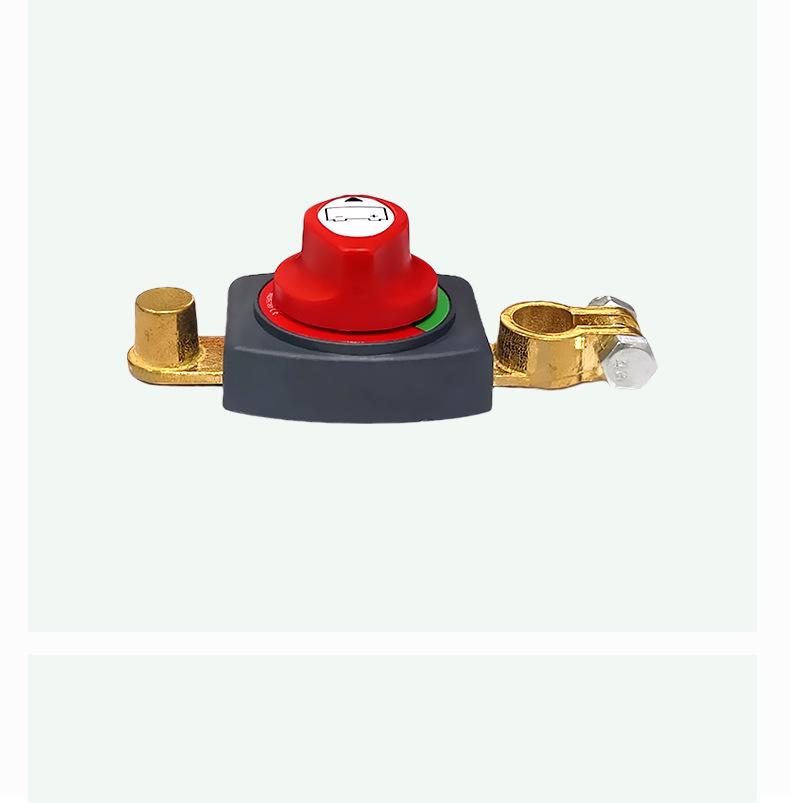 Brass Car Battery Disconnect Switch for 12V/24V, 15-17mm Negative Terminal.