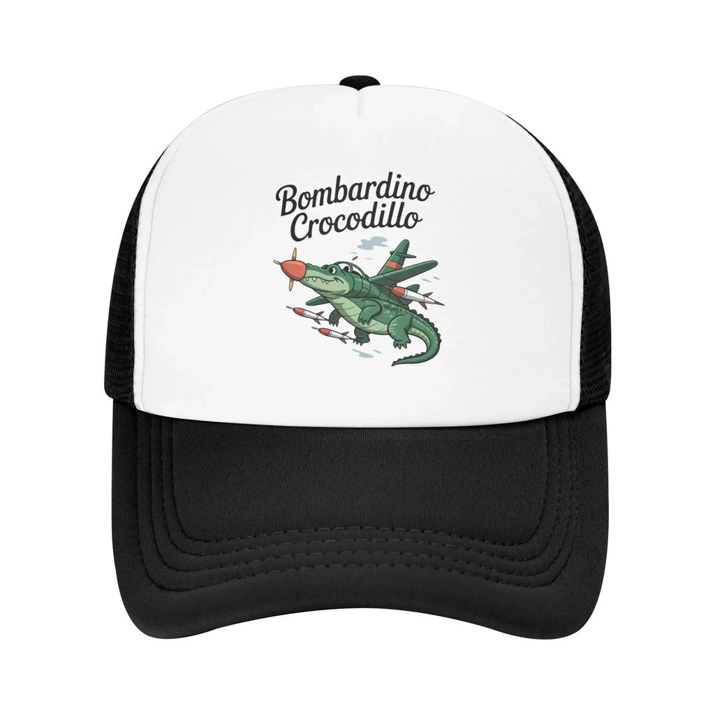 Bombardino Crocodillo Итальянские Мультяшные Мозголомные Дорожные Сетчатые Бейсболки Для Женщин Персонализированные Мужские Пляжные Шляпы от Солнца
