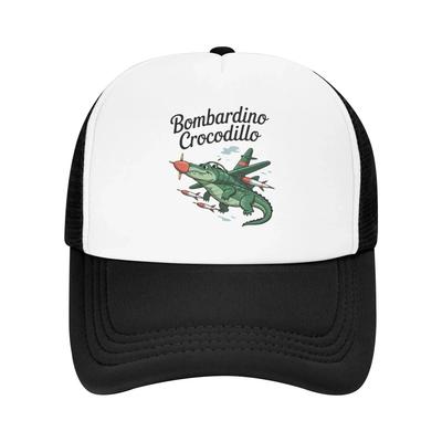 Bombardino Crocodillo Итальянские Мультяшные Мозголомные Дорожные Сетчатые Бейсболки Для Женщин Персонализированные Мужские Пляжные Шляпы от Солнца