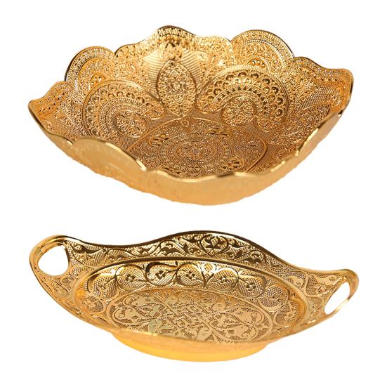 Поднос для фруктов золотого цвета с прозрачной текстурой из цинкового сплава, стол для вечеринок, чаша для конфет для помещения