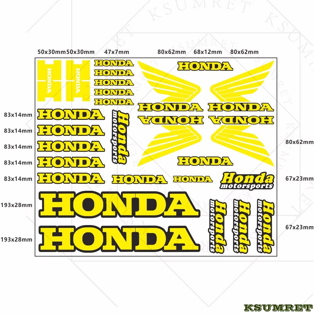 OBTLU1 Honda Sticker Logo Motorcycle Hemet Vinyl Decal Waterproof Reflective
