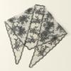 Элегантный кружевной шарф с вышивкой, ажурный, фуляр, бандана, однотонный треугольный шарф, тонкий винтажный платок для волос, женский