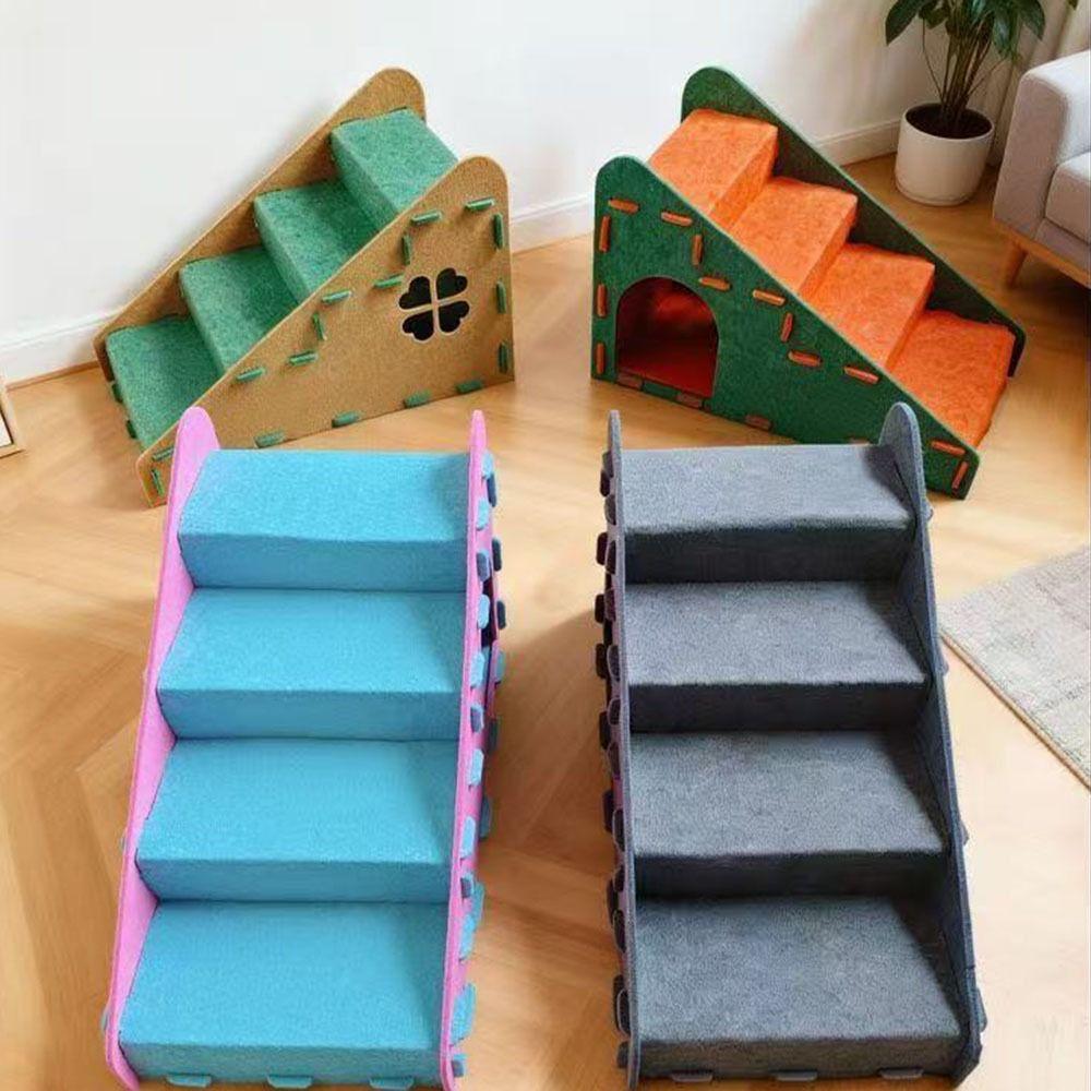 Non-Slip Cat Steps Durable Pet Ramp Scratching Post Pet Stairs Bedside
