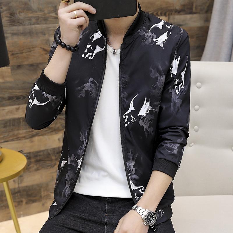 Весенне-осенняя мужская куртка-бомбер на молнии, мужская повседневная уличная одежда в стиле хип-хоп, облегающее пальто-пилот, мужская одежда