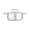 Кастрюля Fissler 20 см Pure Collection Кастрюля с крышкой из нержавеющей стали, совместимая с газовым IH, сделано в Германии, японское серебро, двуручная [Авторизованный продукт]