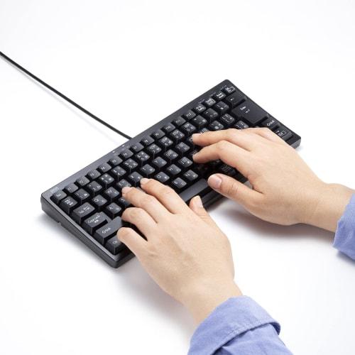Sanwa Supply Compact keyboard with USB hub SKB-KG3UH3BK Black