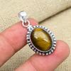 AAA+ Tiger's Eye Gemstone Handmade 925 Sterling Silver Jewelry For Thanksgiving Gift