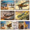 Airplane Metal Sign House Plaque Metal Poster Tin Sign Plate Wall Posters Vintage Retro Aesthetic Room Decor Wall Art Decoration