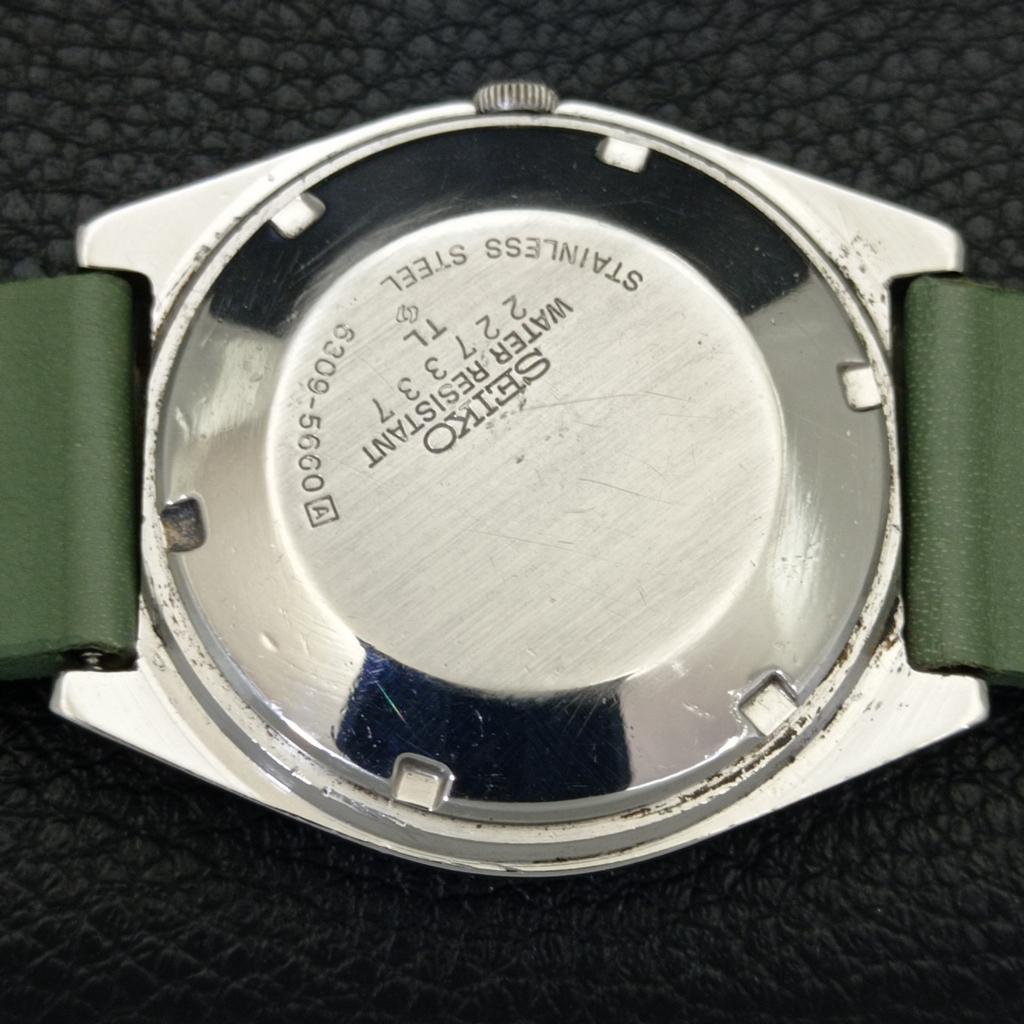 ЯПОНИЯ ВИНТАЖ SEIKO 5 АВТОМАТИЧЕСКИЕ 6309A МУЖСКИЕ ЧАСЫ С ЗЕЛЕНЫМ ЦИФЕРБЛАТОМ a701471-5