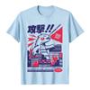 Unique Japanese Urban Dinosaur Graphic T-shirt Cartoon Print Tee for Men Women Trendy Streetwear Cotton Short Sleeve Tee Tops