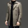 Повседневный костюмный воротник Мужской тренч Осень и Зима Новый Съемная подкладка Средней длины Куртка
