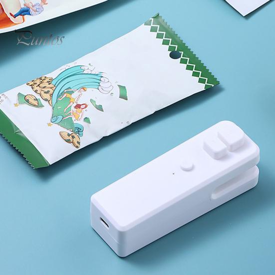 Mini Bag Sealing Machine Food Package Sealer Moisture-proof USB Rechargeable with Cutting Function Freshness-keeping Plastic Bags Snack Bags Sealer