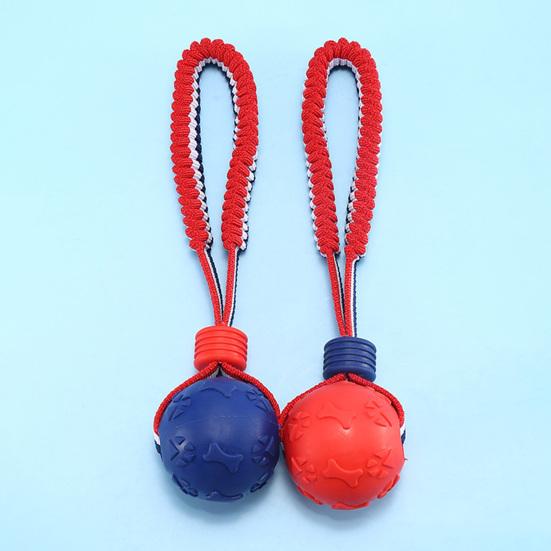 Dog Chew Ball Toy for Aggressive Chewers Embossed Texture Interactive Fetch Bouncy Ball Toy for Large Medium Small Dogs