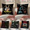 Colorful Graffiti Game Gamepad Pillow Case Anti-dustmite Pillowcase Invisible Zipper Silky Sofa Cushion Cover