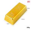 Fake Gold Bar Plastic Golden Paperweight Home Decor Bullion Bar Simulation