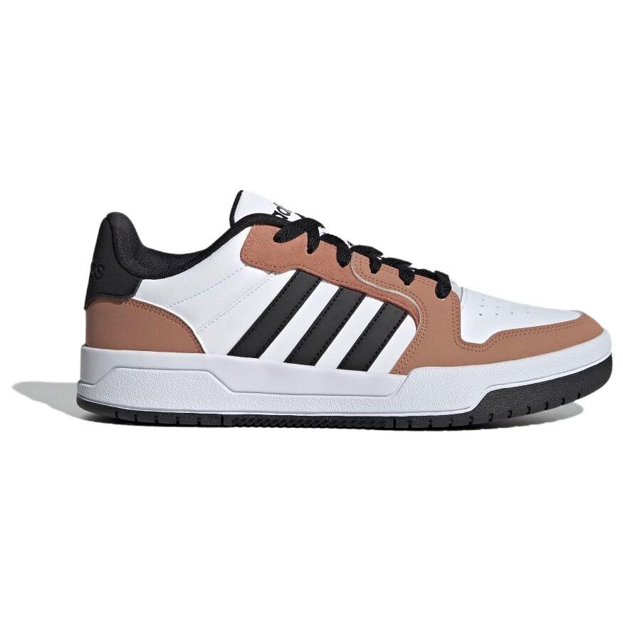 adidas Neo Entrap Кожаные Удобные Спортивные Низкие Ретро Баскетбольные Кроссовки Унисекс Белые Черные Коричневые IE3905