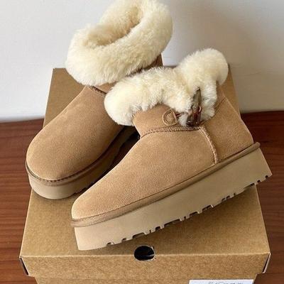 Женские мягкие эластичные зимние меховые ботинки на толстой подошве, теплые, с холодозащитной подкладкой, нескользящие, износостойкие, повседневные спортивные хлопковые ботинки