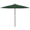 VidaXL Garden Parasol with Green Wooden Pole 299x240 Cm 363168