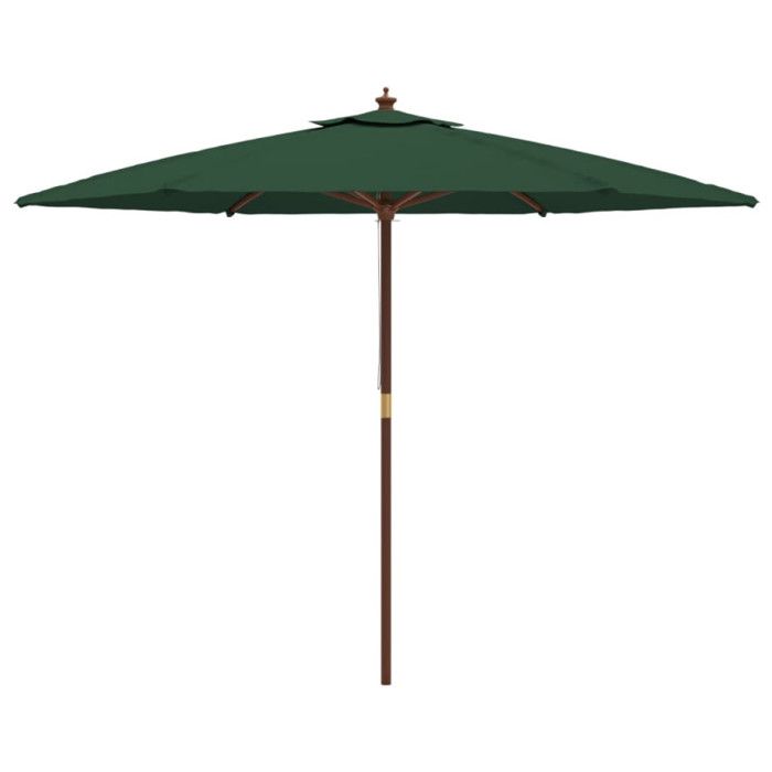 VidaXL Garden Parasol with Green Wooden Pole 299x240 Cm 363168