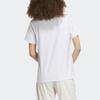 adidas Футболка с коротким рукавом и принтом логотипа, женские топы в американском стиле, белые IN1437