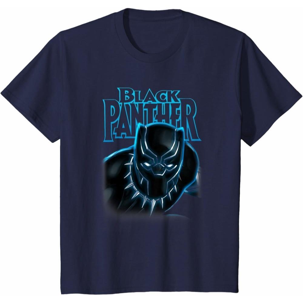 Black Panther Marvel TShirt Action Pose Unisex Short Sleeve Soft Cotton Relaxed Fit Crew Neck Streetwear Top for Him Her