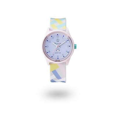 Аналоговые часы Citizen Smile Solar с водонепроницаемым уретановым ремешком PAPIER TIGRE COLLABORATION LE ROSE Q&Q, ЧАСЫ, (Размер M)