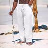 Loose Simple Fashionable Solid Color Casual Pants with Drawstring Men’s Casual Pants