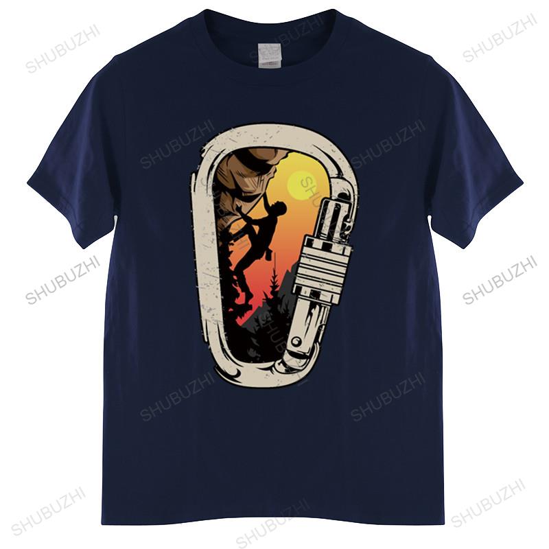 summer tshirt men brand teeshirt T Shirt Men rock climbing bouldering climbing carabiner Comic Mens Tshirt Euro size TOPS