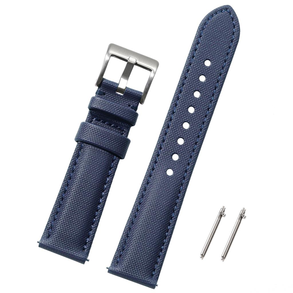 18mm 20mm 22mm Nylon+Leather Watch Strap Breathable Soft Wristband for Omega 007 Bracelet Men Women Quick Release Accessories