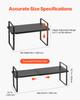 VEVOR Adjustable Kitchen Cabinet Shelf Organizer, Expandable 2 Tier Cabinet Shelf, Stackable Countertop Organizers and Storage Shelf Risers