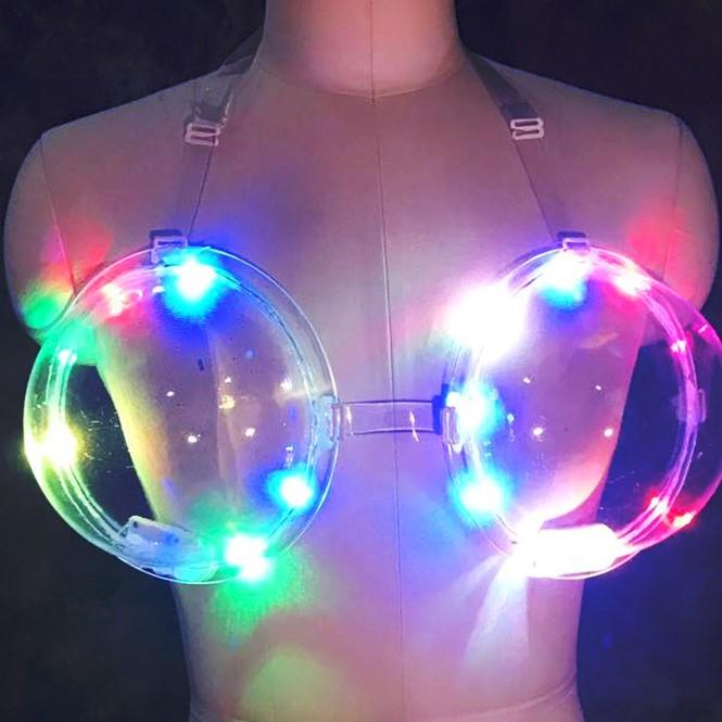 LED Sexy Rave Outfits Light up Bra Light Emitting Bra Nightclub bar Performance Cocktail Atmosphere Brassiere