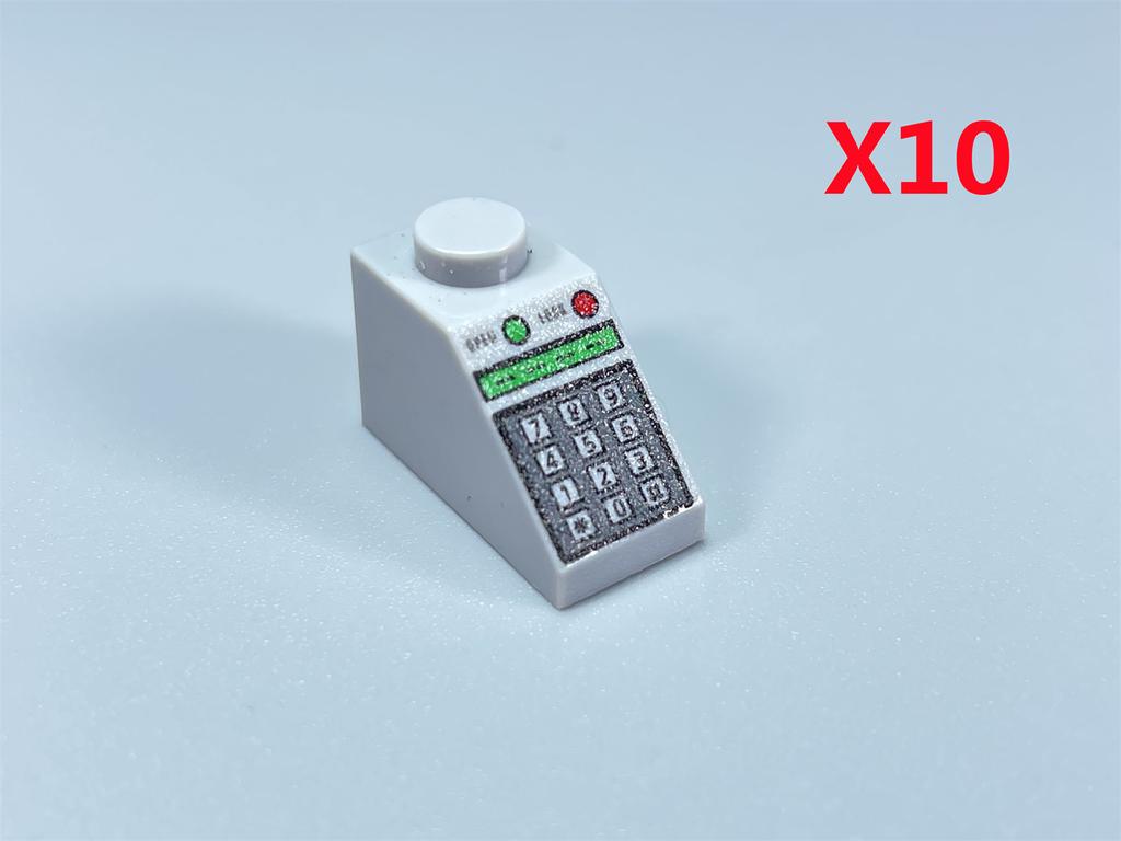 MOC Bricks DIY Printed Tile 1x1 1x2 2x2 2x3 1x4 Solar Panel Gauge Map Compass Assembled Building Block Accessories Kids Toy Gift