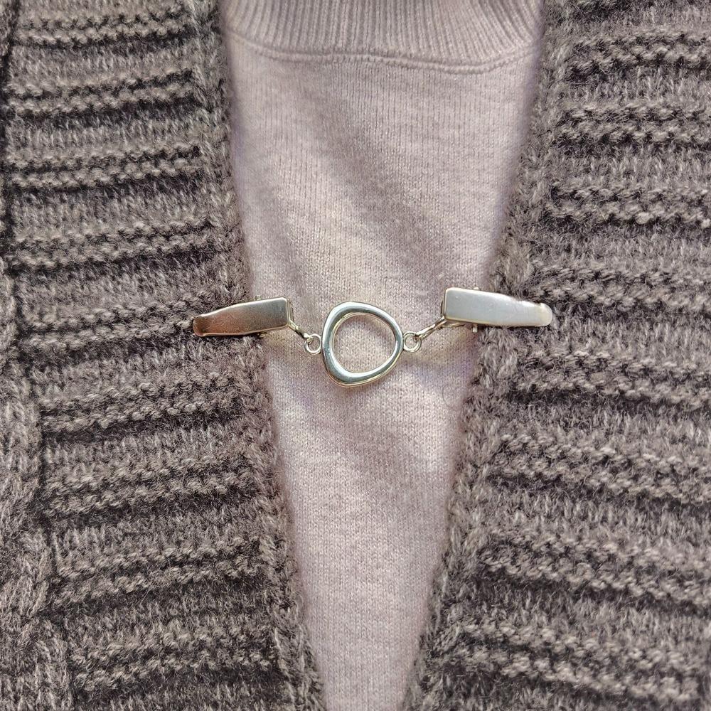 Alloy Collar Clip Anti Slip Sweater Clasp New Cloak Buckle Men