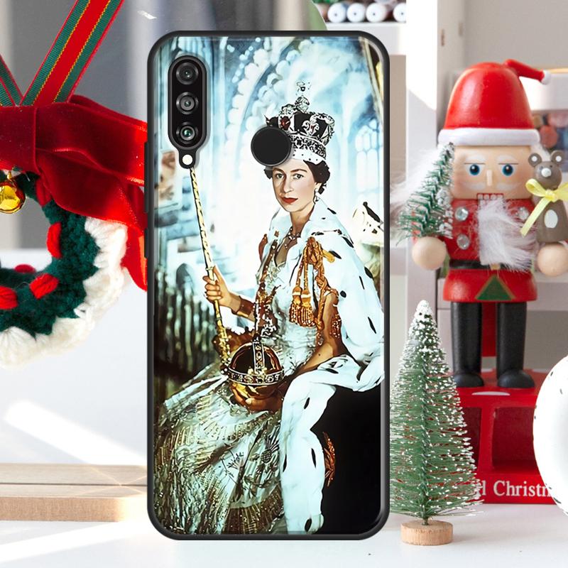 England Queen Elizabeth II For Huawei Nova 12i 11i 8i 12s Y73 Y72 Y61 Y91 Y90 Y70 Y60 9 10 SE P60 Pro P30 P40 Lite Case