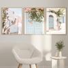 Islamic Calligraphy Wildflower Green Leaves Marble Boho Abstract Posters Canvas Painting Wall Art Pictures Living Room Decor